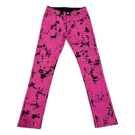 pink crack denim