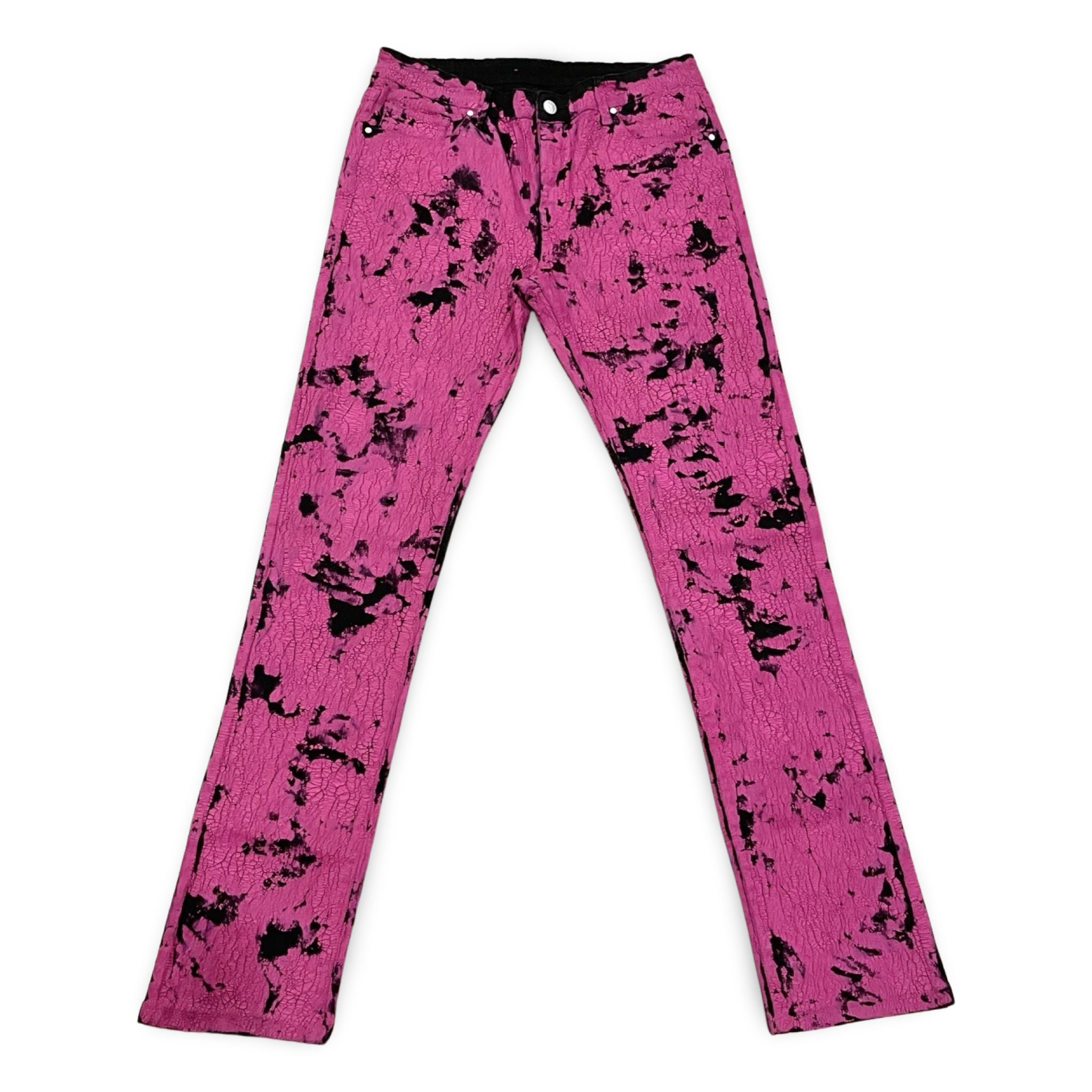 pink crack denim