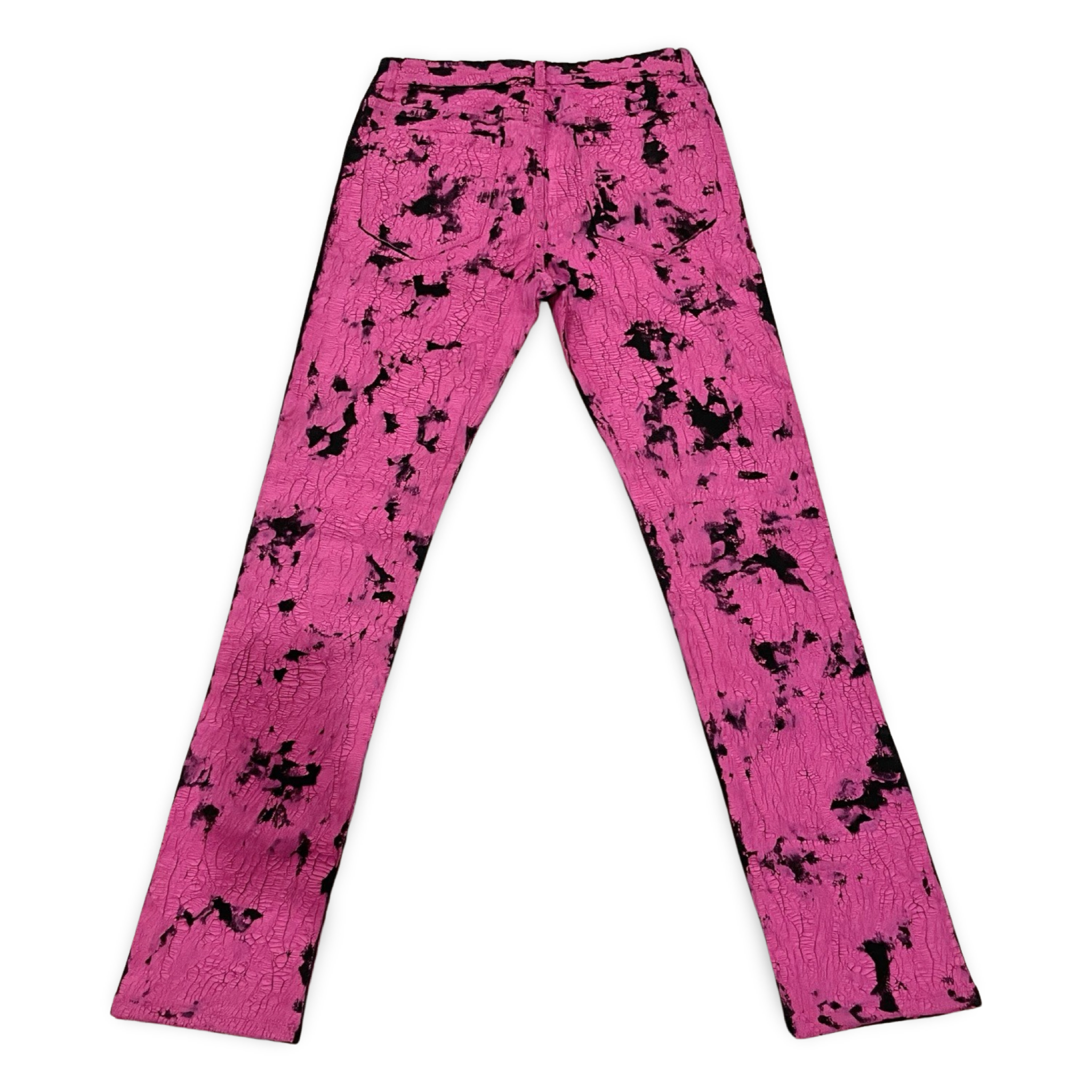 pink crack denim
