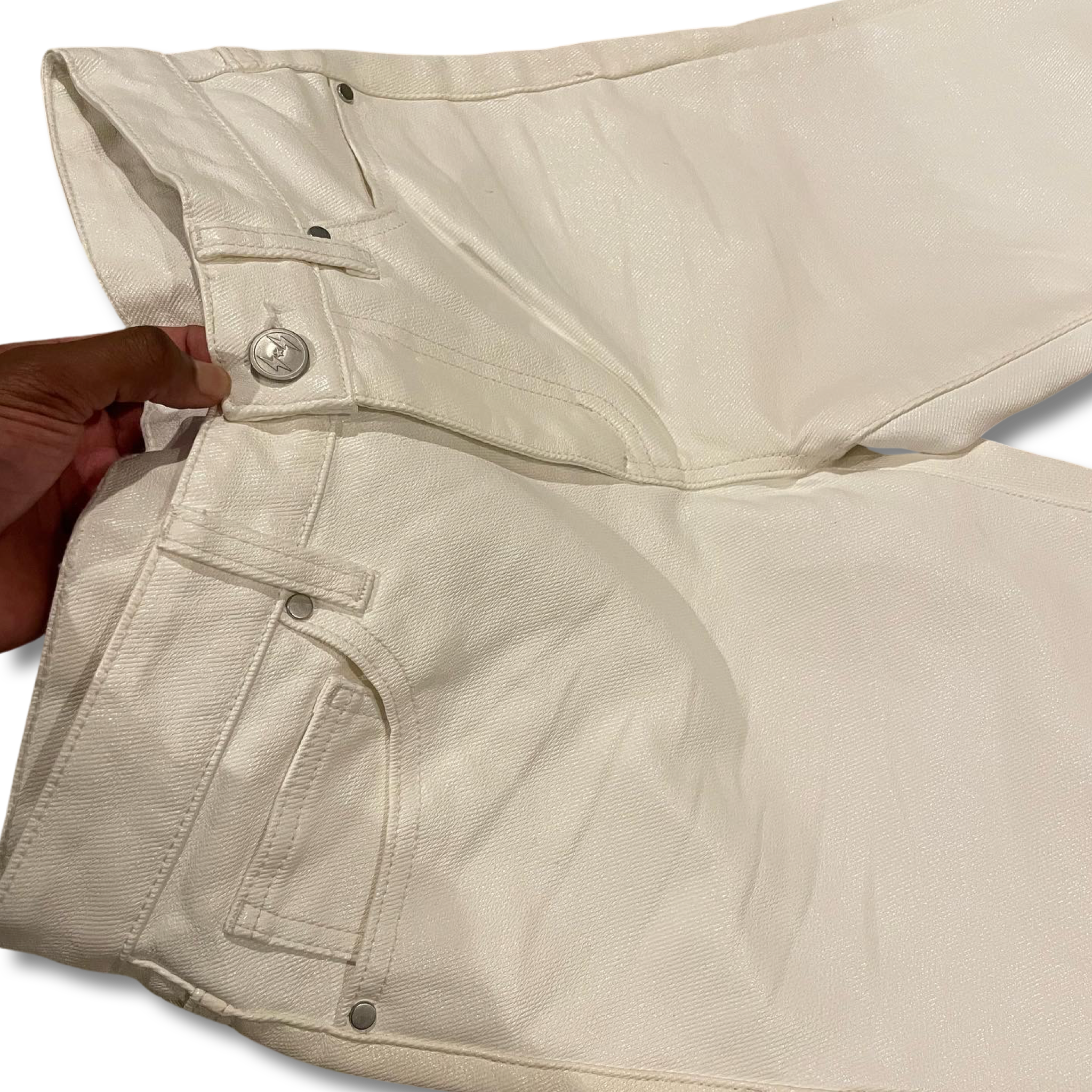 white wax denim